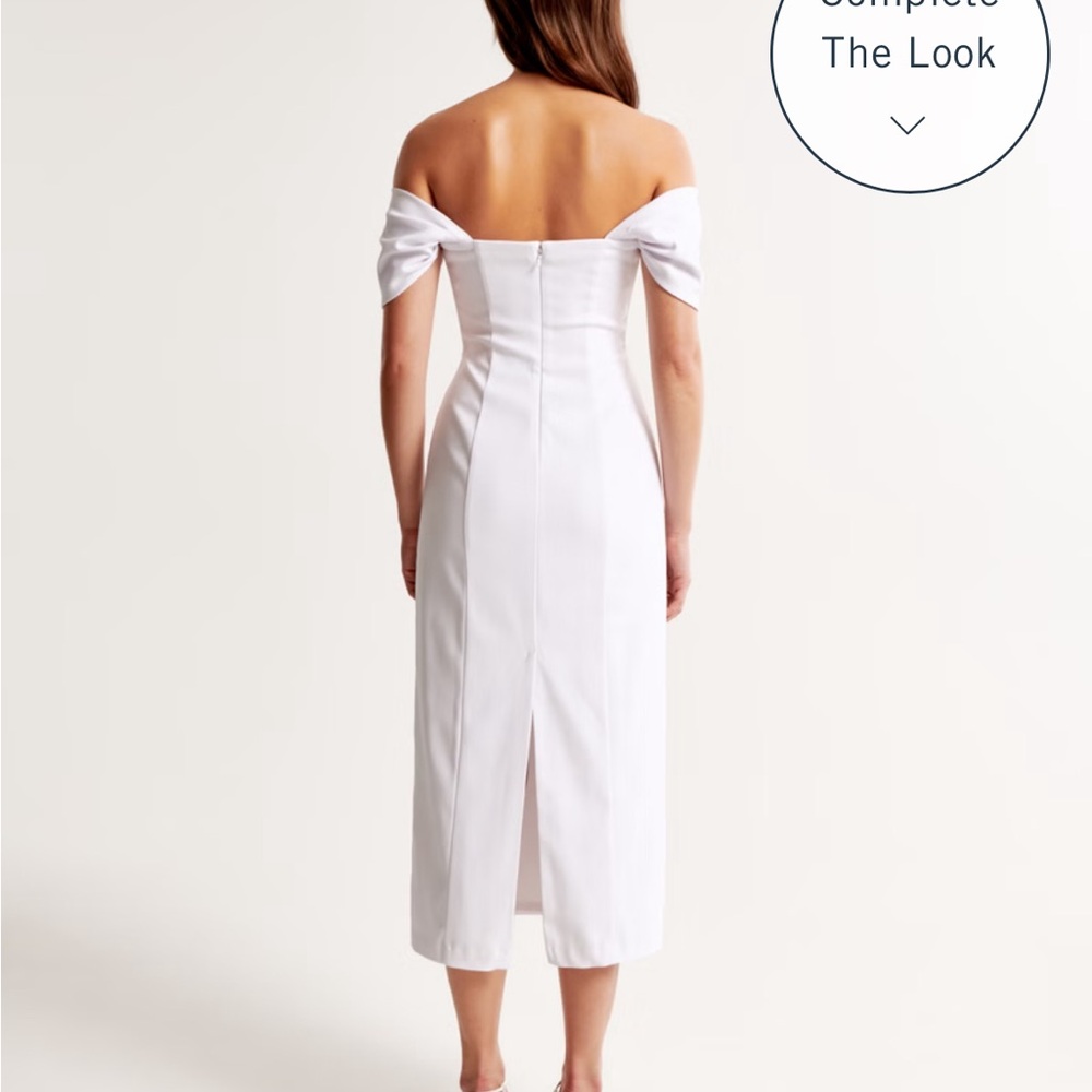 NWT Abercrombie White Off the Shoulder Dress - Picture 3 of 10